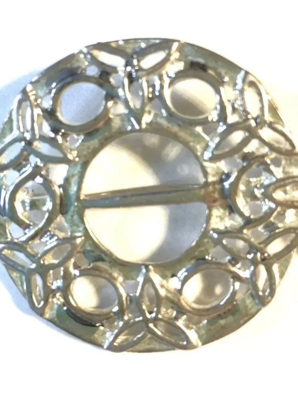 Celtic Trinity Tara Knot Irish Scottish Silver Brooch Ladies Pin